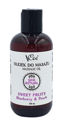 Olejek do masażu - SWEET FRUITS Blueberry & Peach 200 ml