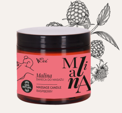 Świeca do masażu - Malina 80 g  