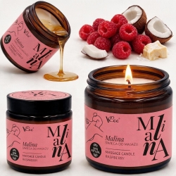 Świeca do masażu - Malina 80 g  
