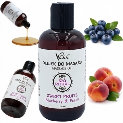 Olejek do masażu - SWEET FRUITS Blueberry & Peach 200 ml