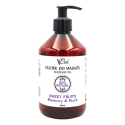 Olejek do masażu - SWEET FRUITS Blueberry & Peach 500 ml
